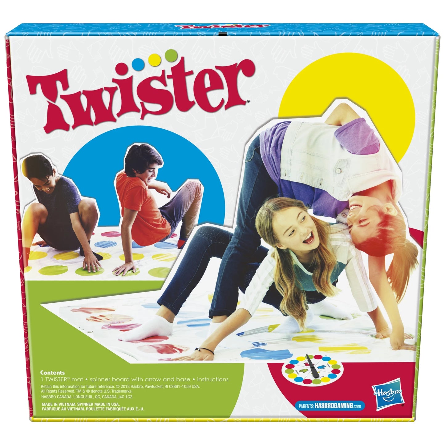 Twister Game with Spinner's Choice & Air Moves, Family Games for 2+ Players, Christmas Gifts for 6+