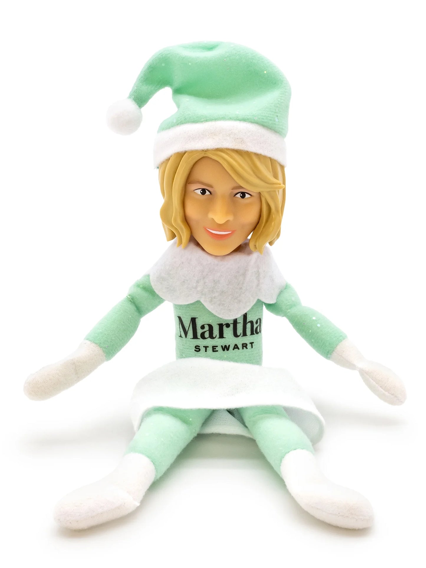 Martha Stewart Martha on The Mantel Christmas Green Plush Figurine, 10.5"