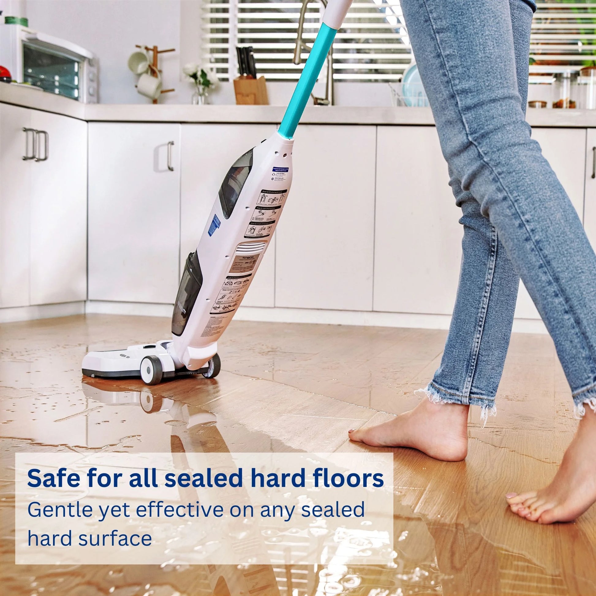 Tineco iFloor 2 Blue Cordless Wet Dry Vacuum / Mop, Multi-Surface Floor Washer