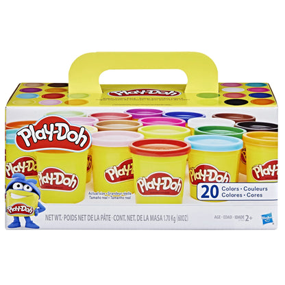 Play-Doh Super Color 20-Pack of 3-Ounce Cans, Preschool Toys, Christmas Gifts for Girls & Boys, 3+