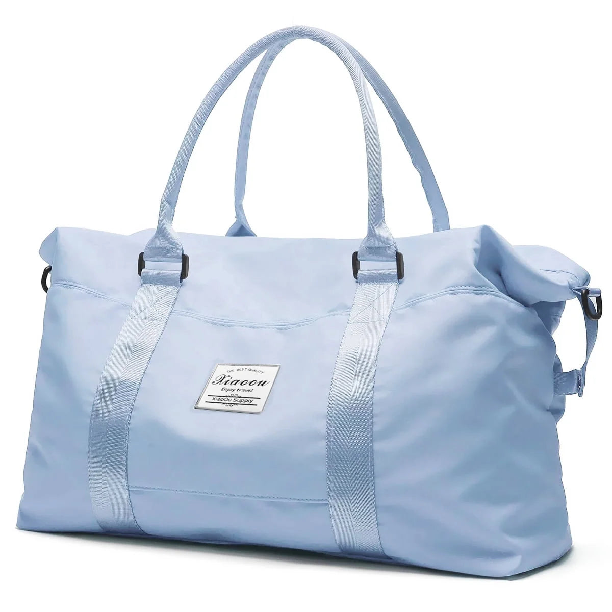 Cshidworld Women 24" Shoulder Weekender Overnight Sports Gym Duffel Bag, Ligh Blue