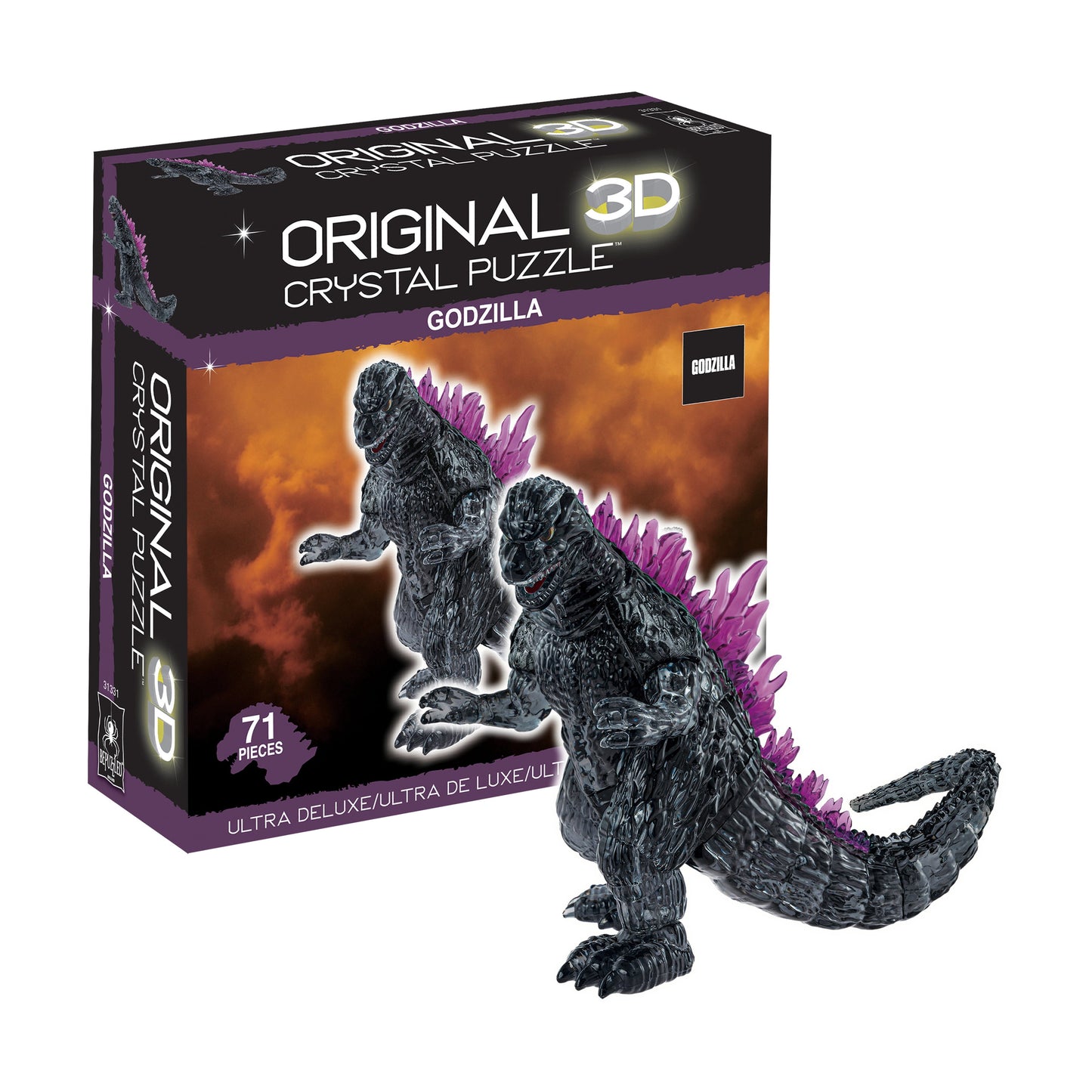 BePuzzled 3D Crystal Puzzle - Godzilla: 71 Pcs