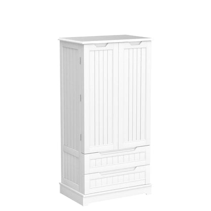 Aiho 47" H Kitchen Pantry Cabinet with 2 Doors and 2 Drawers, Solid & Sturdy, Storage Cabinet for Entryway, Kitchen - White