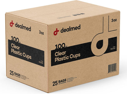 Dealmed 3 oz. Disposable Plastic Cups – 100% Recyclable Cups for Doctor's Offices, School Nurse's, Hospitals, at Home and More (Pack of 2500)