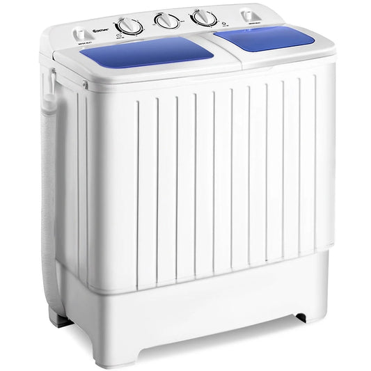 Costway 17.6 lb Portable Mini Compact Twin Tub  Washing Machine Washer Spin Dryer