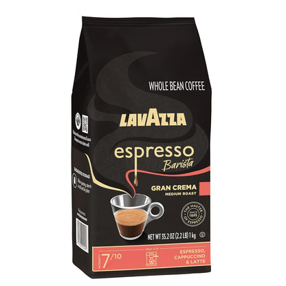 Lavazza Espresso Barista Gran Crema Whole Bean Coffee Blend, Medium Espresso Roast, Oz Bag (Packaging May Vary) - 2.2 LB, 35.2 Ounce