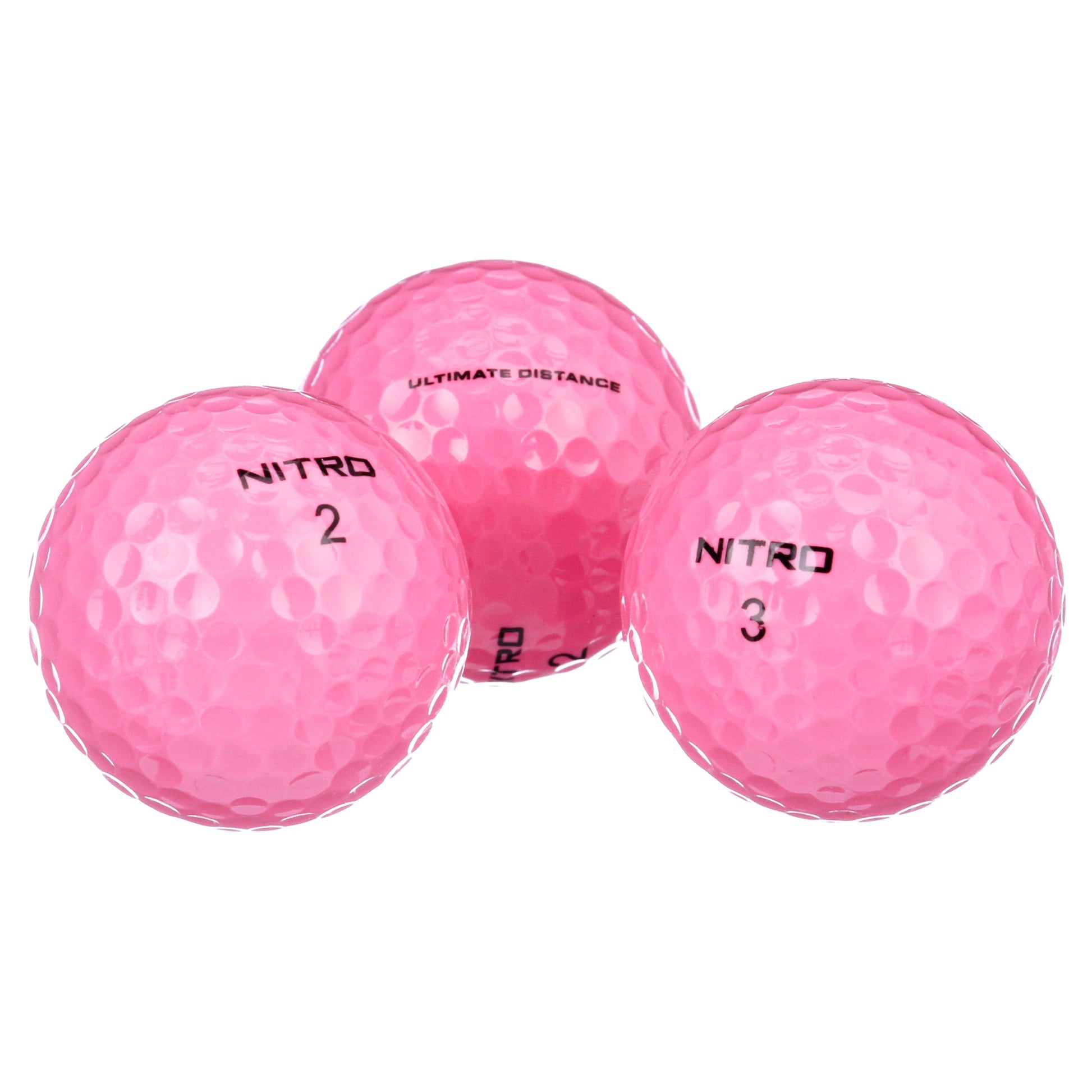 Nitro Golf Ultimate Distance Golf Balls, Pink, 12 Pack