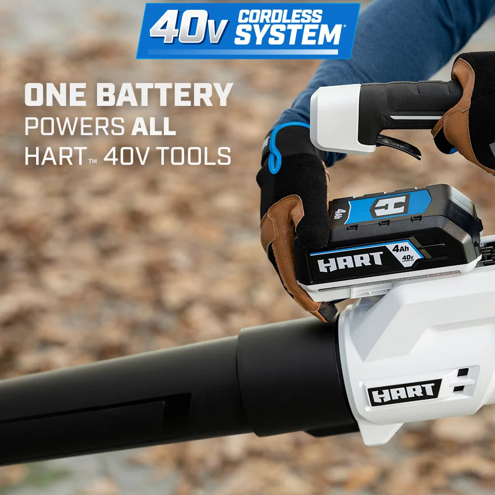 HART 40 Volt 120 MPH at 450 CFM Battery-Powered Axial Blower Kit, (1) 4.0Ah Lithium-Ion Battery