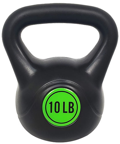 BalanceFrom 5 10 15lbs Wide Grip Kettlebell, Black