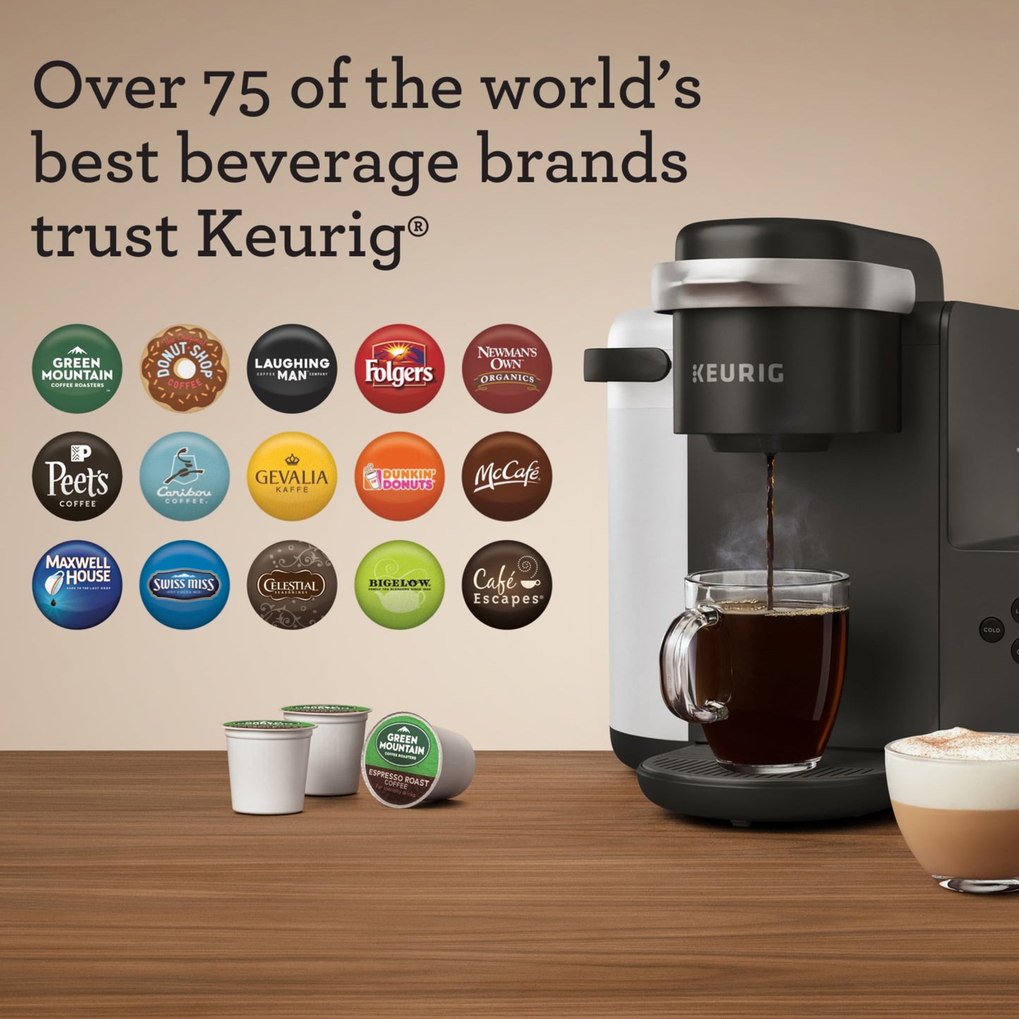 Keurig K-Cafe Single Serve K-Cup Coffee Maker, Latte Maker and Cappuccino Maker, Dark Charcoal