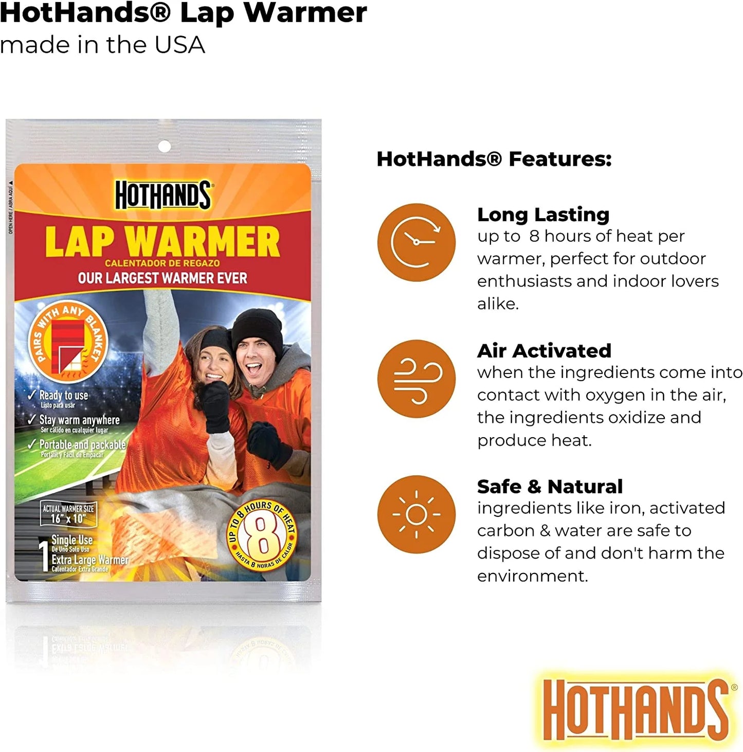 HotHands Large 16” x 10” Lap Warmer