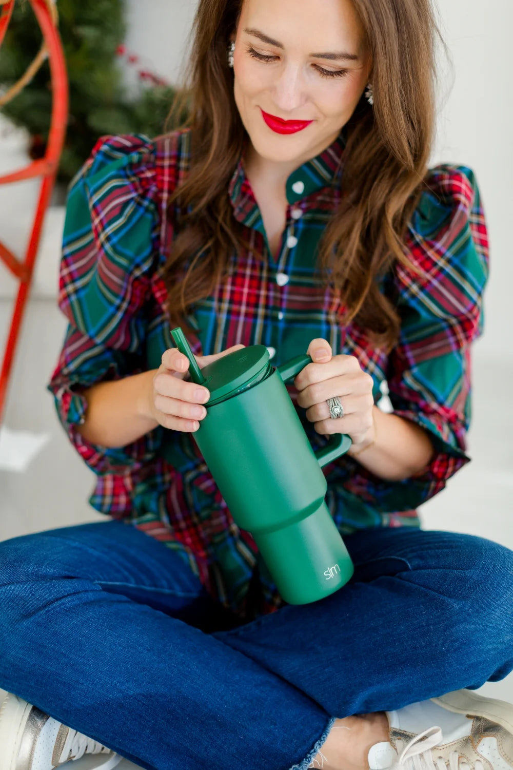 Simple Modern 30 fl oz Insulated Stainless Steel Trek Tumbler with Straw Lid | Deep Forest