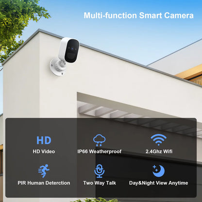 TOPVISION Outdoor Wireless Security Camera, 4MP 1080P, Color Night Vision, 2-Way Talk, Motion Detection, Includes Accessories