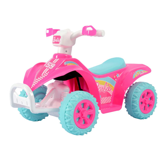 Barbie ATV Quad, 6V Battery Powered Ride On for Kids Ages 1.5+, Pink