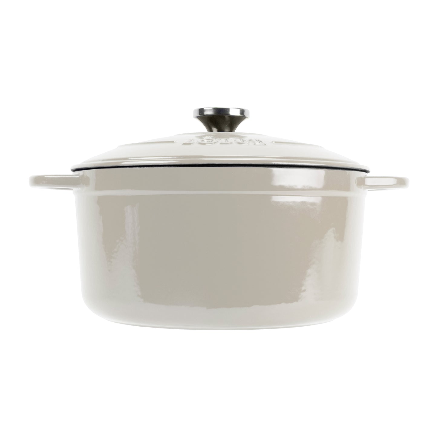 Lodge Cast Iron 5.5qt Oyster White Enameled Dutch Oven