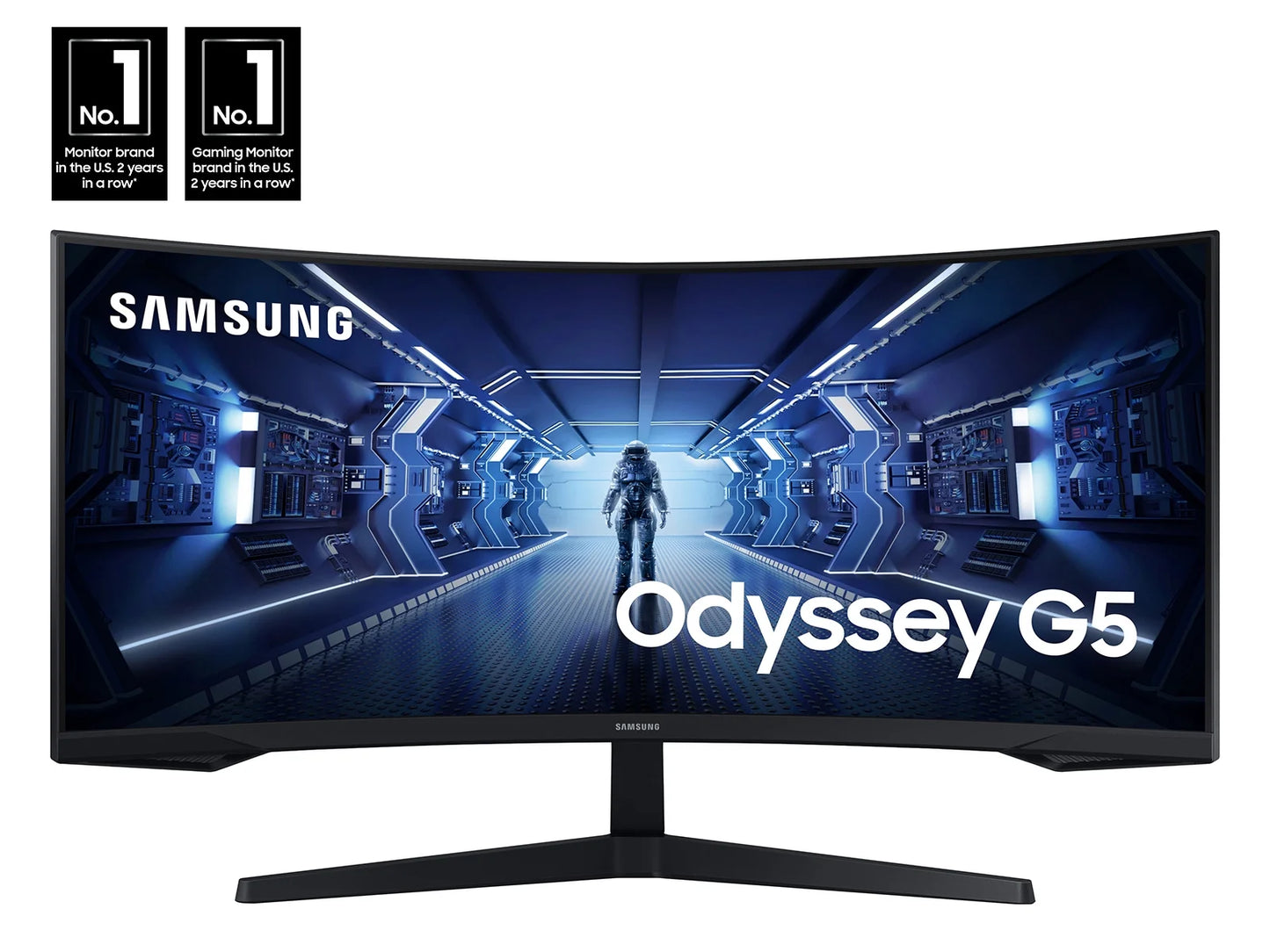 SAMSUNG 34" Odyssey G55T WQHD 165Hz 1ms(MPRT) HDR Curved Gaming Monitor - LC34G55TWDNXZA