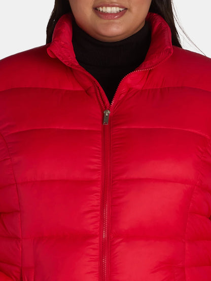 Time and Tru Women's and Women's Plus Puffer Jacket, Sizes XS-3X