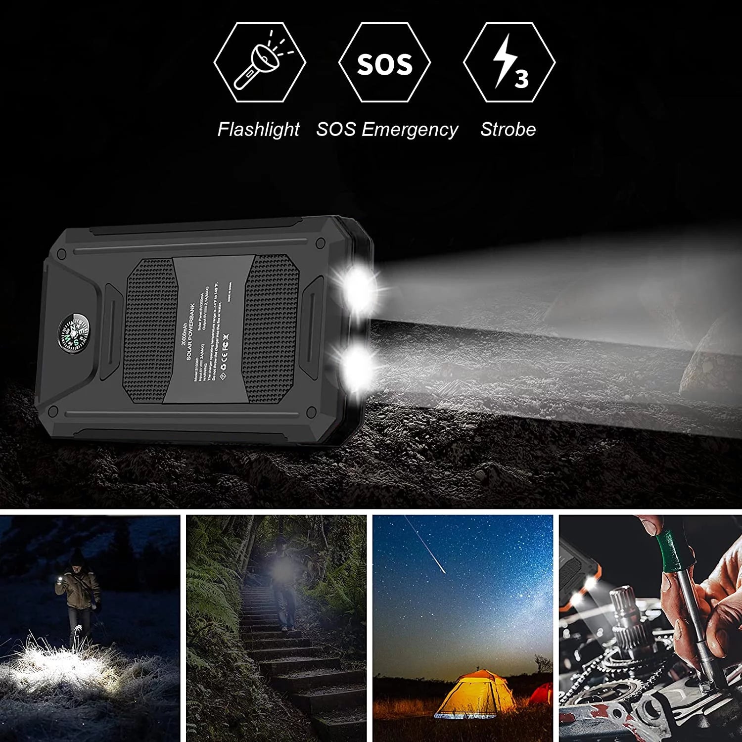 SOLPOWBEN 20000mAh Solar Charger(Black) We Only Sell This Product in One Store, if You Need Genuine Product, please Look for The SOLPOWBEN-US Store