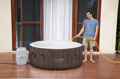 SaluSpa® Madrid Smart AirJet Outdoor Round Inflatable Hot Tub with App Control 2-4 Person with Pump #P09144