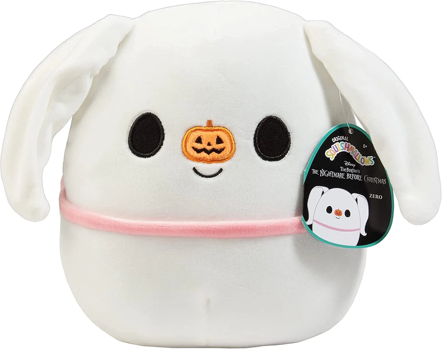 Squishmallows 8" Zero - Officially Licensed Jazwares Plush - Collectible Soft & Squishy Dog Stuffed Animal Toy - Nightmare before Christmas for Kids, Girls & Boys