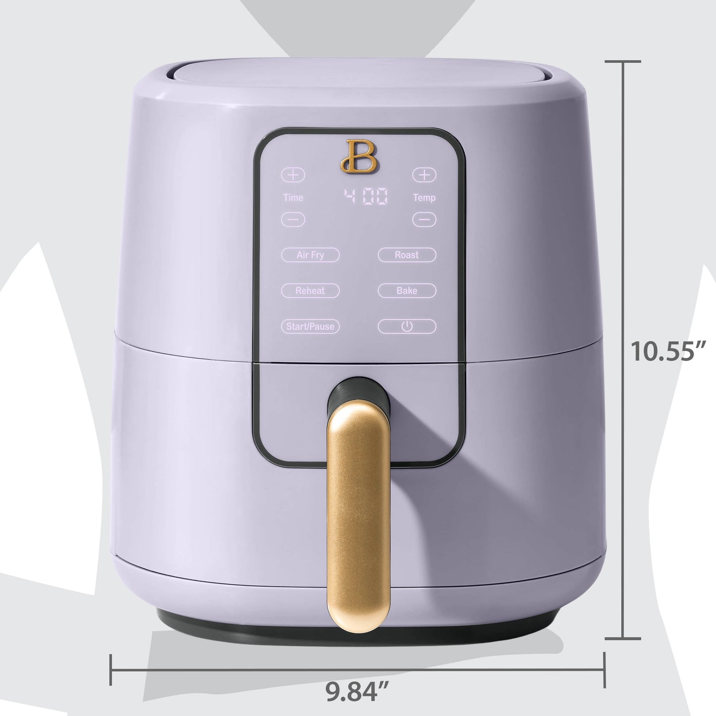 Beautiful 3 Qt Air Fryer with TurboCrisp Technology, Lavender by Drew Barrymore