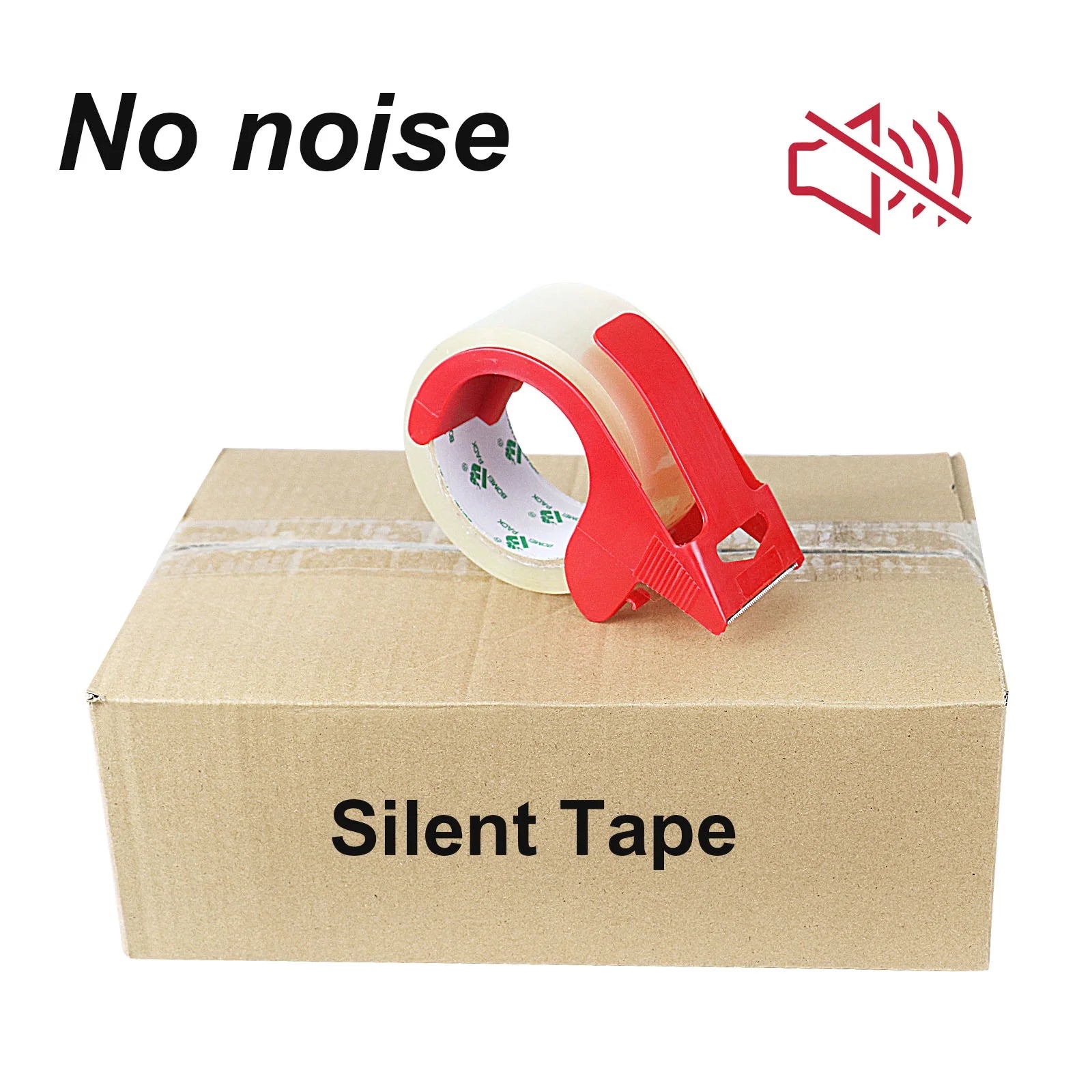 BOMEI PACK No Noise Packing Tape,1.88in x 60y ,6 Pack,Transparent,BOPP Acylic Tape