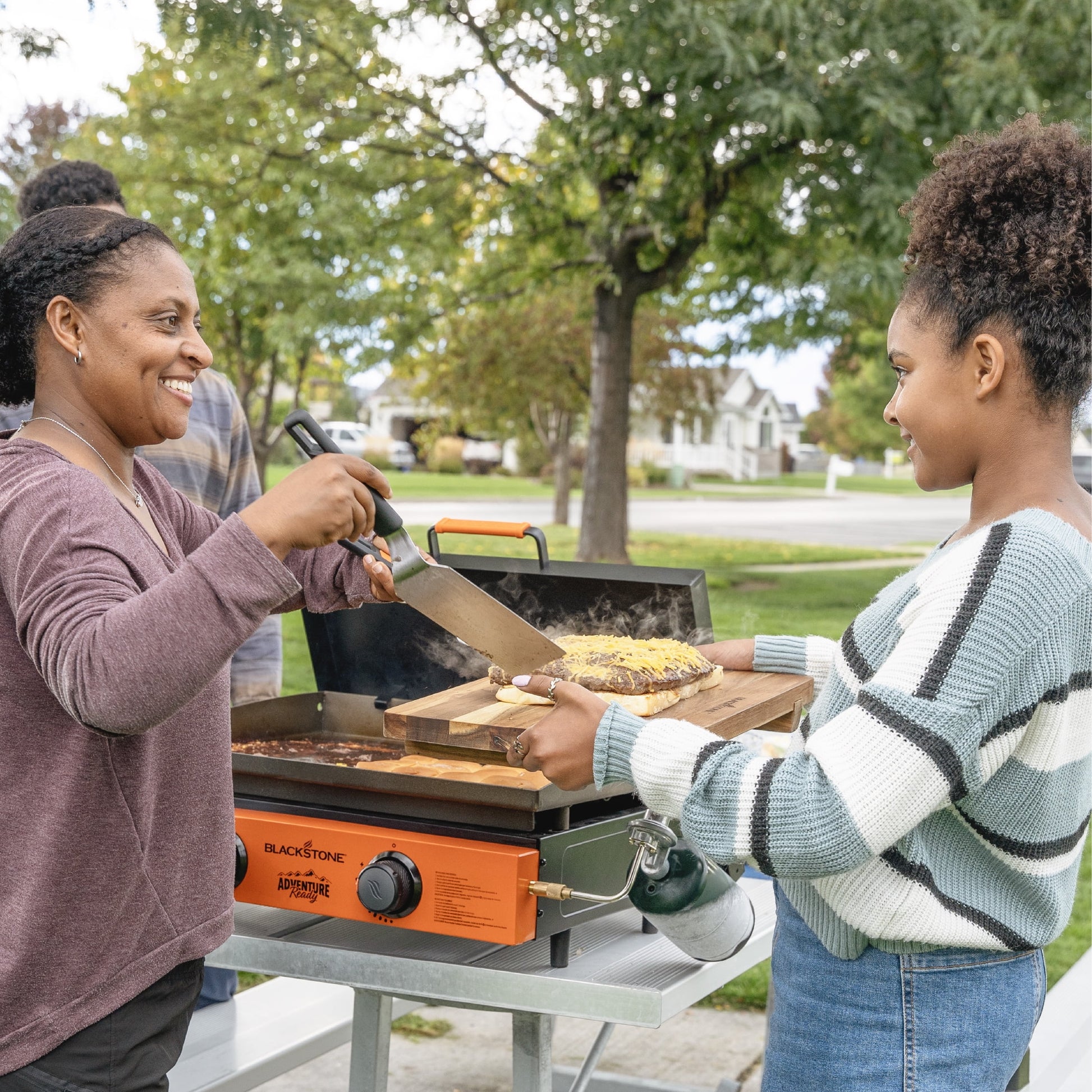 Blackstone Adventure Ready 2-Burner 22" Propane Griddle with Hard Cover in Orange