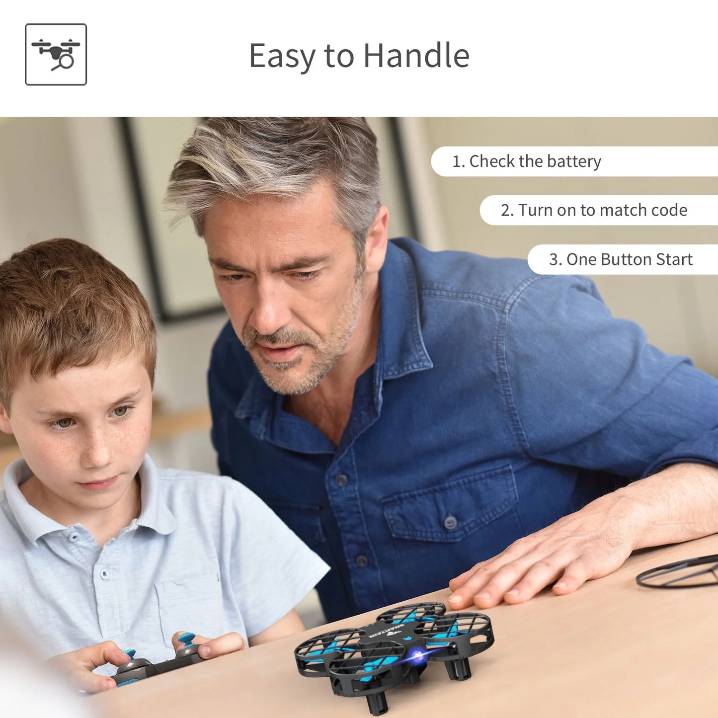 Snaptain H823H Mini Drone for Kids, Radio Control Quadcopter for Beginners with Altitude Hold, Headless Mode, 3D Flips, One Key Return and Speed Adjustment