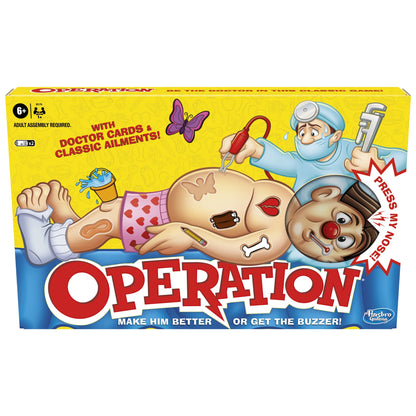 Classic Family Favorite Operation Kids Board Games, Family Games, Christmas Gifts for Kids, Ages 6+