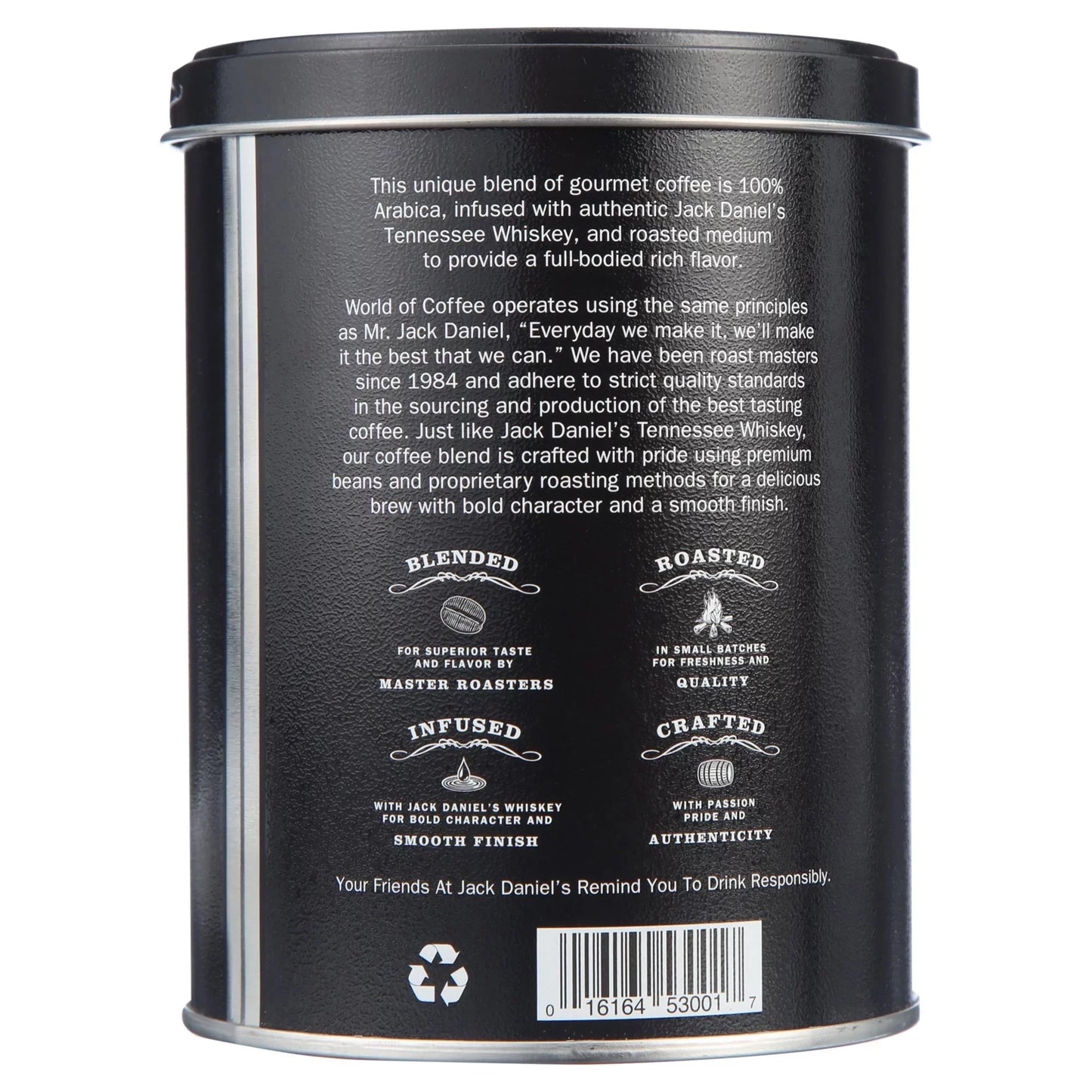 Jack Daniel's Tennessee Whiskey Coffee, Ground, 8.8oz Can