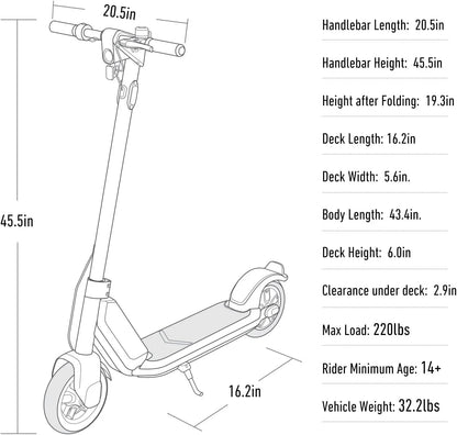 NIU KQi1 Pro Electric kick scooter Foldable Fast 15MPH / 15.5mi distance Charging Battery Commuting - Black