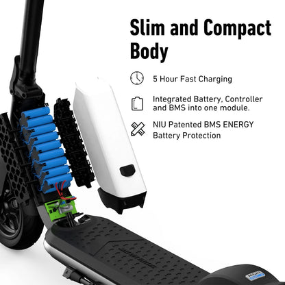 NIU KQi1 Pro Electric kick scooter Foldable Fast 15MPH / 15.5mi distance Charging Battery Commuting - Black