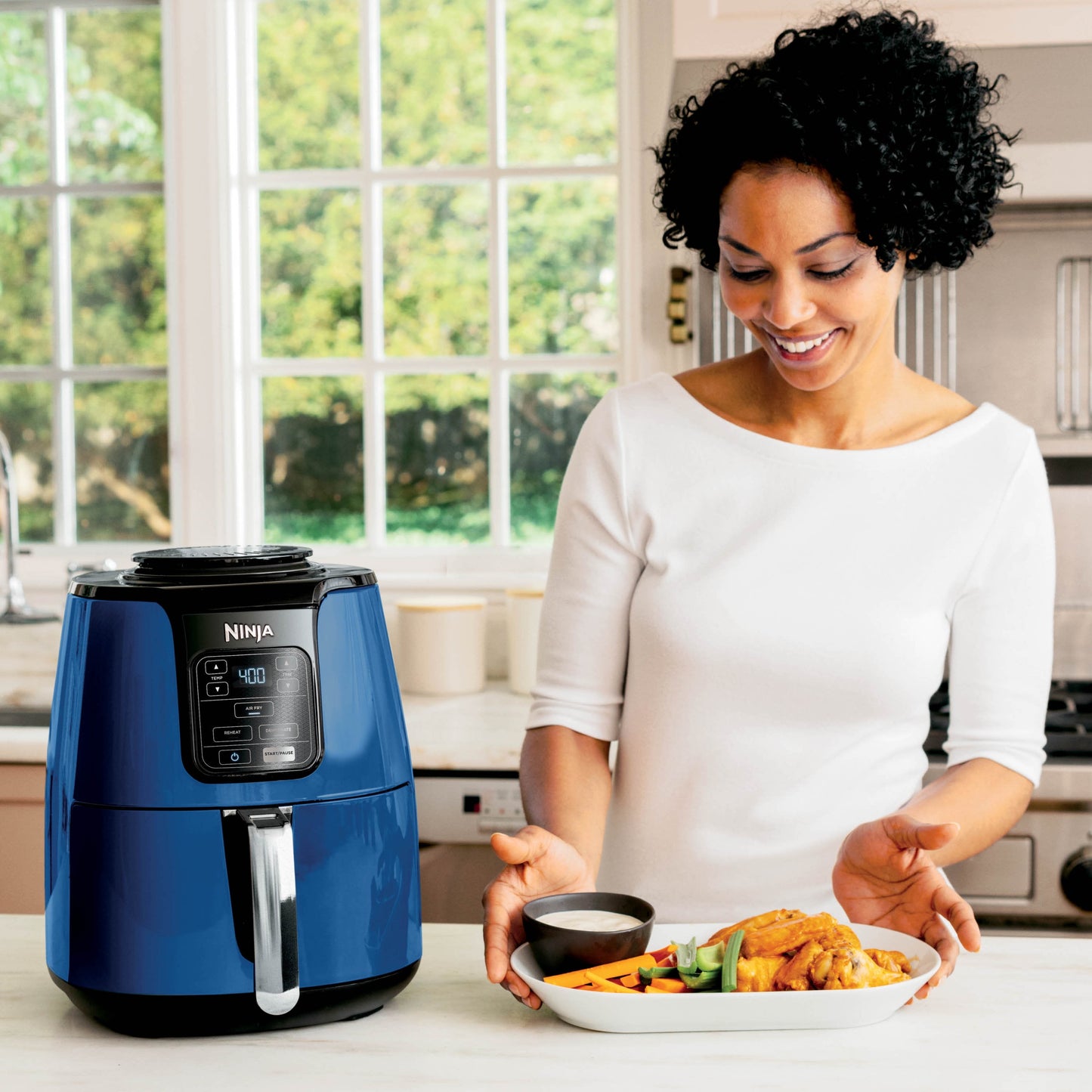 Ninja 4 qt Air Fryer, Navy - Dishwasher Safe