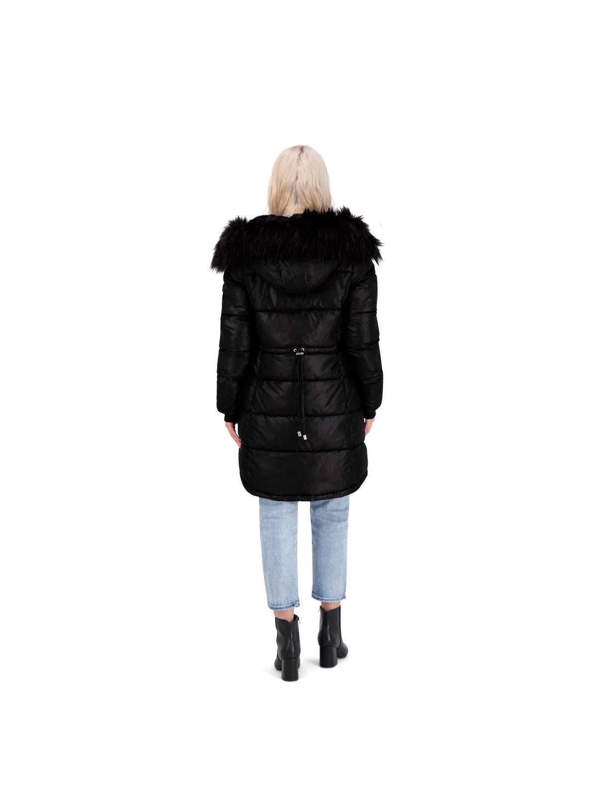 Jessica Simpson Puffer Coat For Women - Quilted Winter Coat w/ Faux Fur Hood