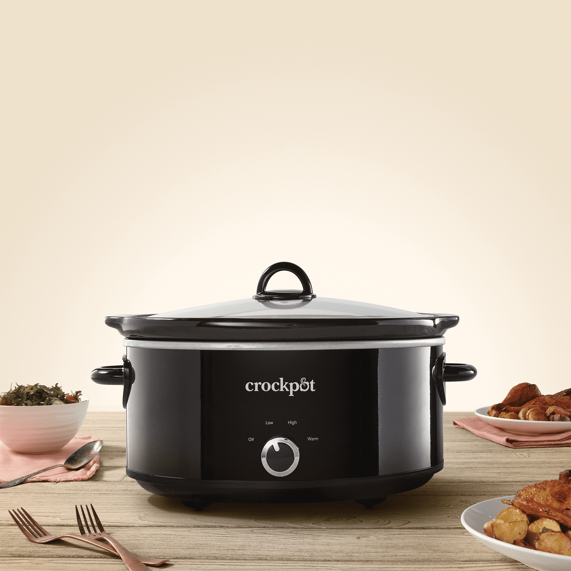 Crock-Pot® Manual 7-Quart Slow Cooker, Black