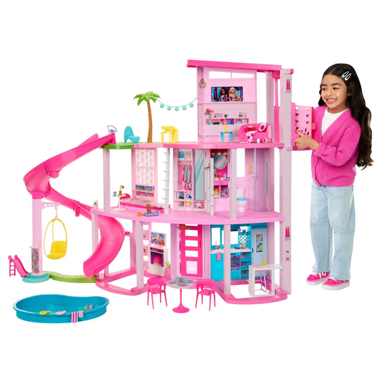 Barbie Dreamhouse Pool Party Doll House and Playset with 75+ Pieces, 45 in