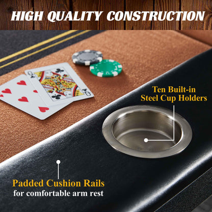 10-Player Poker Table, No Assembly Required, by Barrington Billiards Company