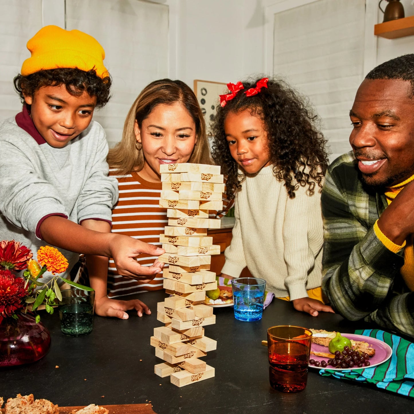 Jenga Classic Block Stacking Board Game for KidsKids, Family Games for 1+ Players, Christmas Gifts for Kids, Ages 6+