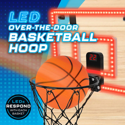 Over-the-Door Basketball Hoop, Indoor Sports Game, Battery-powered, for All Ages, by MinnARK