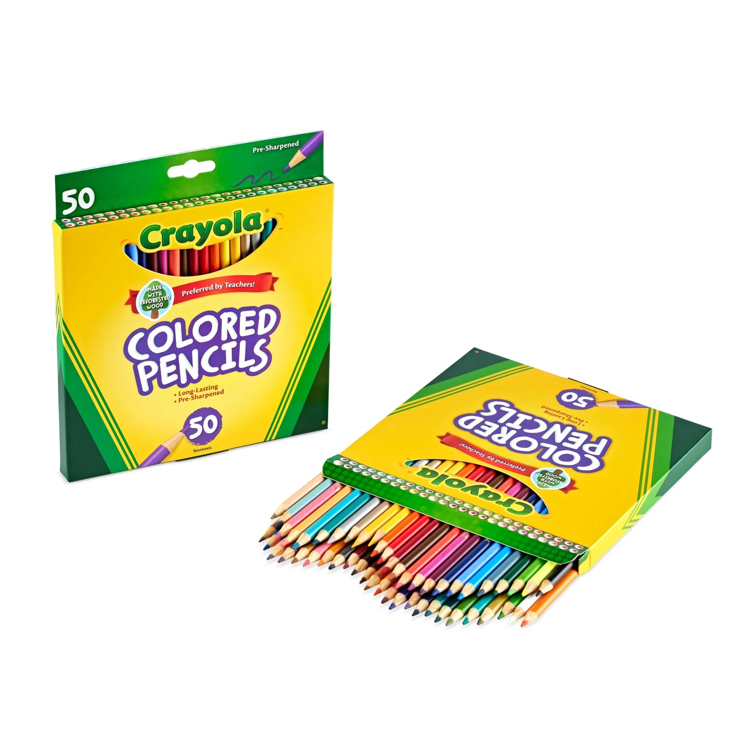 Crayola Colored Pencil Set, 50 Ct, Stocking Stuffers for Kids, Adult Coloring Pencils, Gift