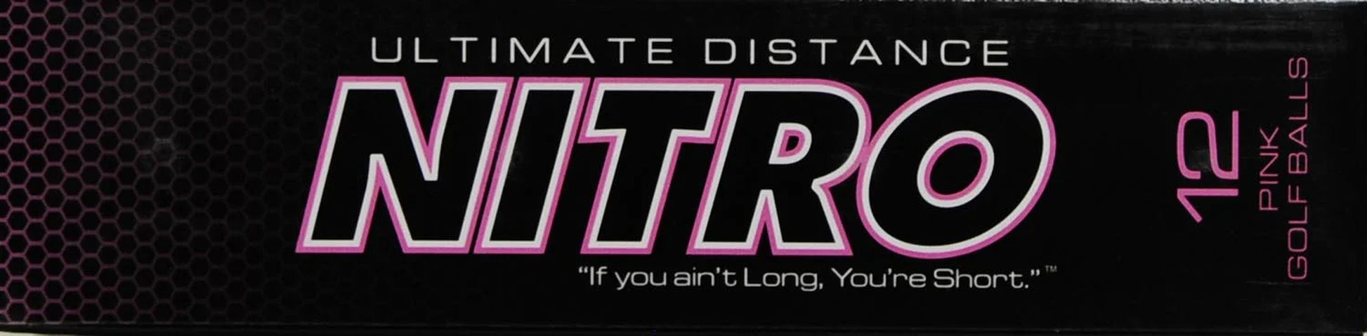 Nitro Golf Ultimate Distance Golf Balls, Pink, 12 Pack