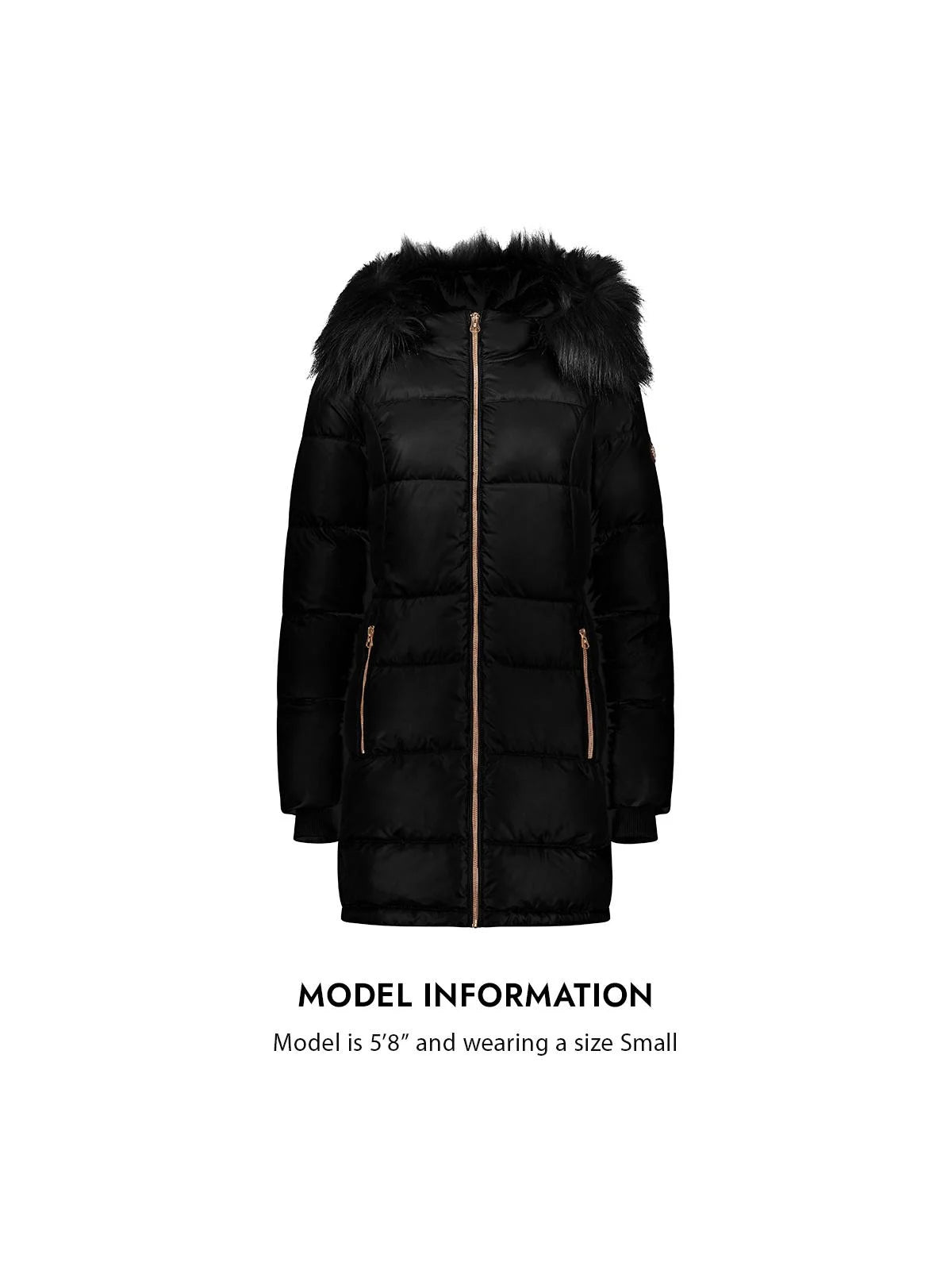 Jessica Simpson Puffer Coat For Women - Quilted Winter Coat w/ Faux Fur Hood