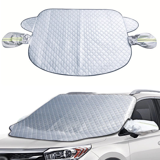 NEXPOW Car Windshield Cover,Snow Cover with Side Mirrors Cover,Windshield Shade with Magnetic Edges for Car SUV CRV Trucks