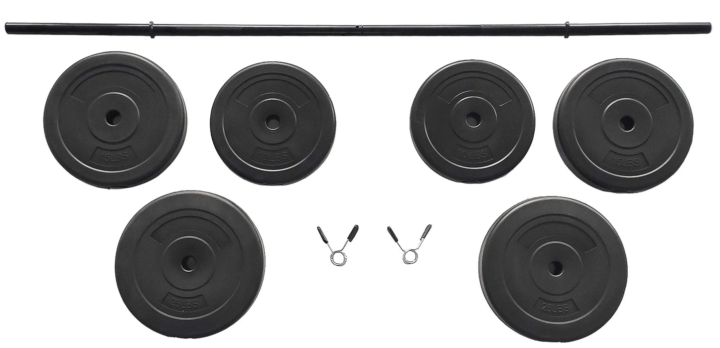 BalanceFrom Vinyl Standard Weight Set in Black, 100 lbs.