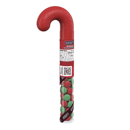 Hershey's Hershey-Ets Candy Coated Milk Chocolate Christmas Candy, Plastic Cane 1.4 oz