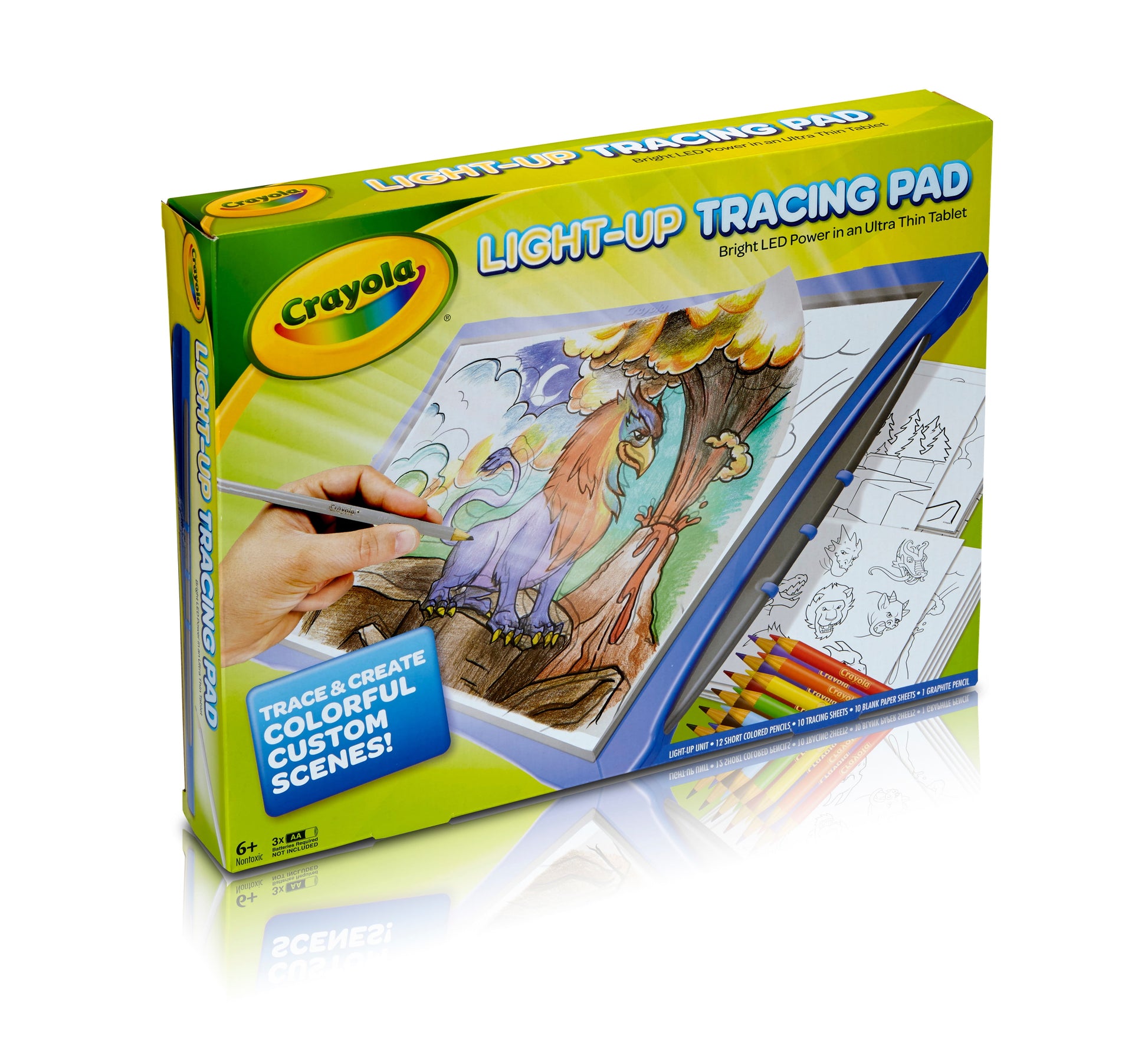 Crayola Light-Up Tracing Pad, Blue, Colored Pencils, Holiday Gift for Kids & Artists, Arts & Craft Supplies, Kids Toys