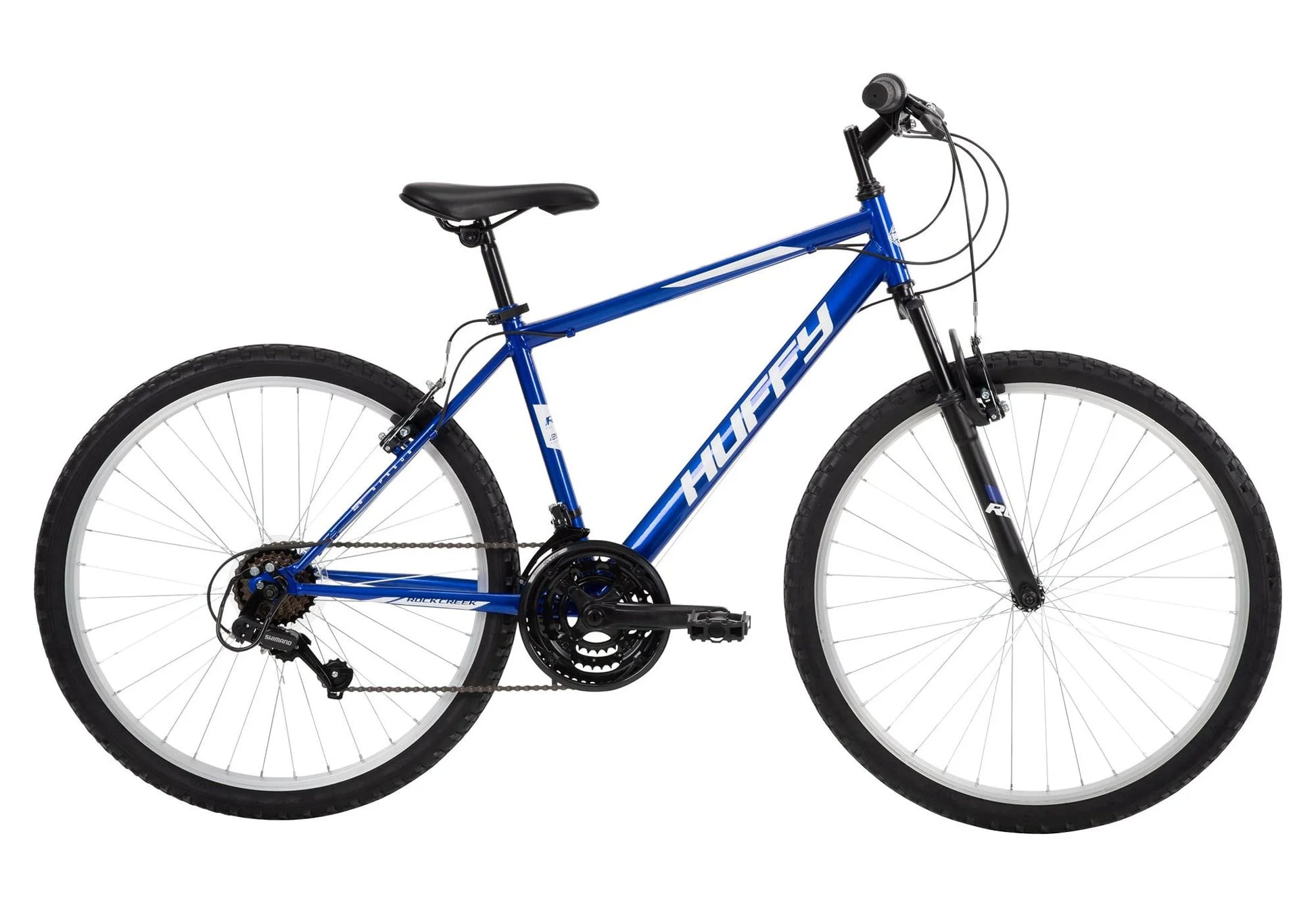 Huffy Rock Creek Mountain Bike, 26" Wheels, 18-Speeds, Ages 13+ Years, Blue