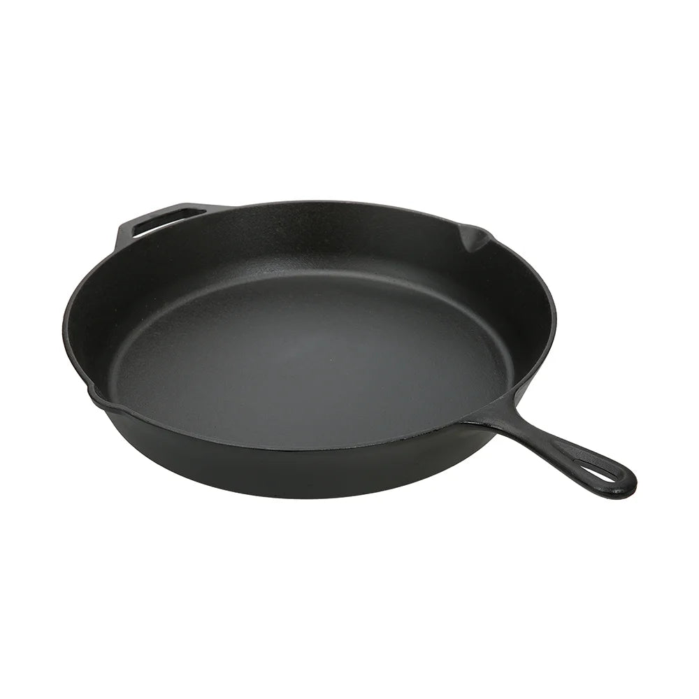 Ozark Trail 12" Pre-Seasoned Cast Iron Skillet with Handle and Lips