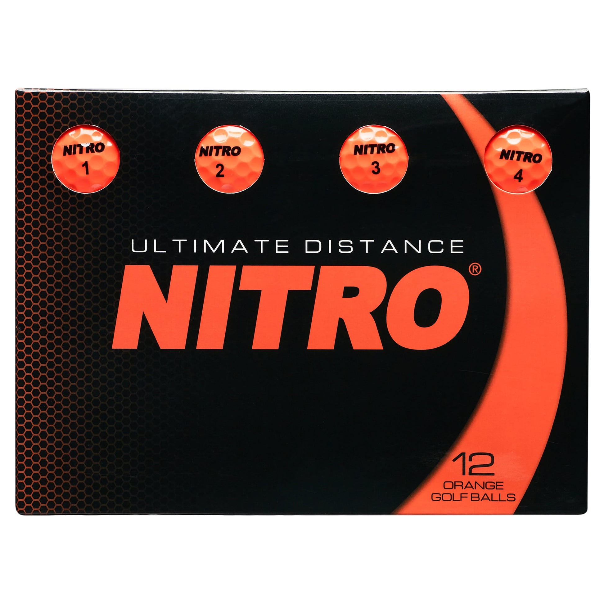 Nitro Golf Ultimate Distance Golf Balls, Orange, 12 Pack