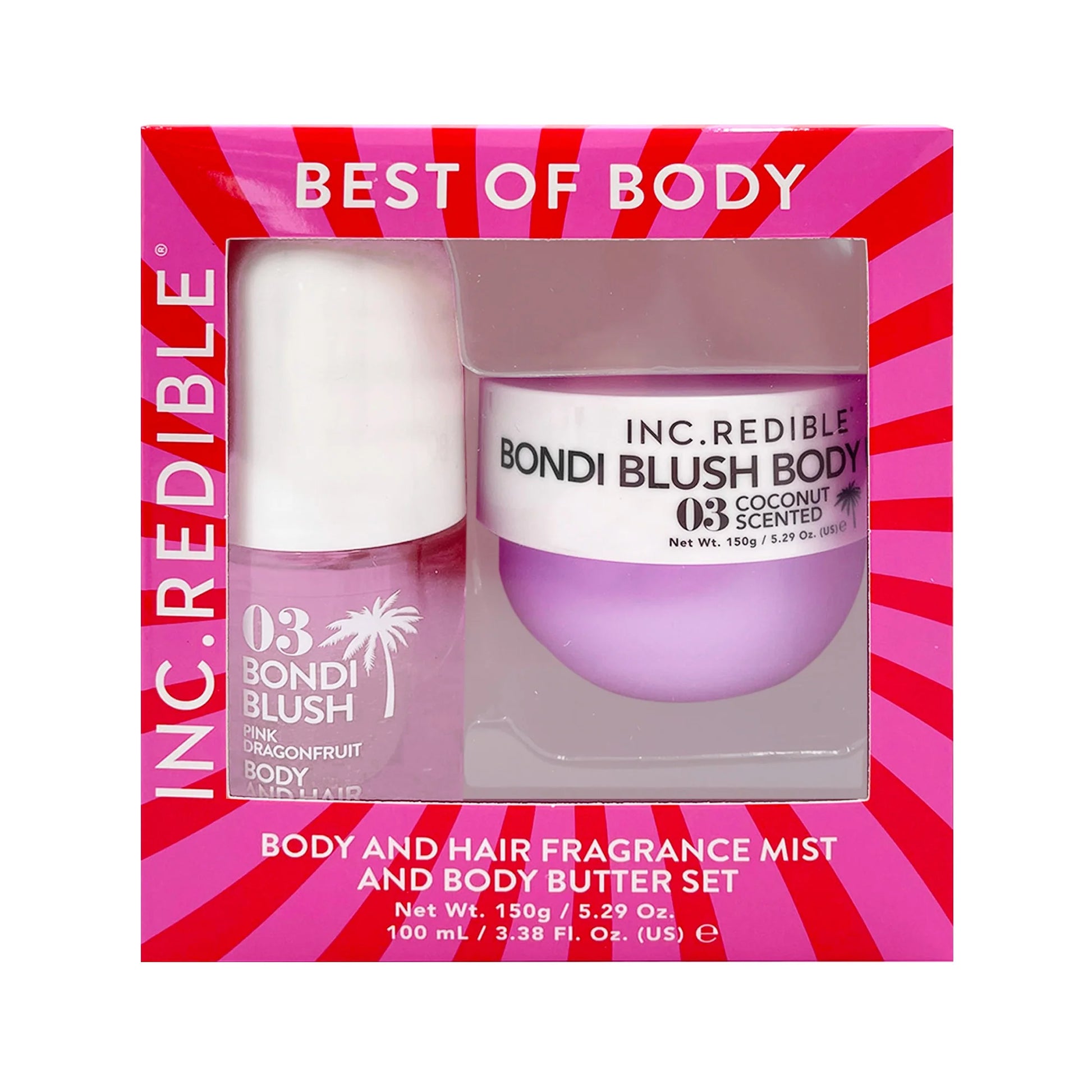 INC.redible Best of Body Set with Body and Hair Fragrance Mist & Body Butter